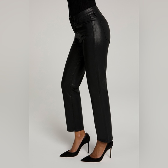 🎉HP🎉 NWT Good American Good Legs Straight Coated Jeans - Picture 8 of 15